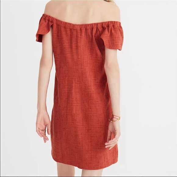 Madewell Off-the-Shoulder mini Dress size M - Picture 3 of 12